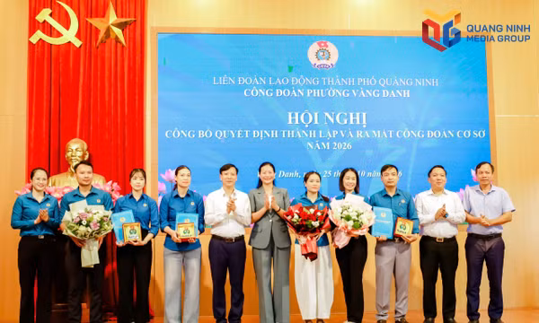 Phường Vàng Danh: Ra mắt 3 công đoàn cơ sở tại doanh nghiệp
