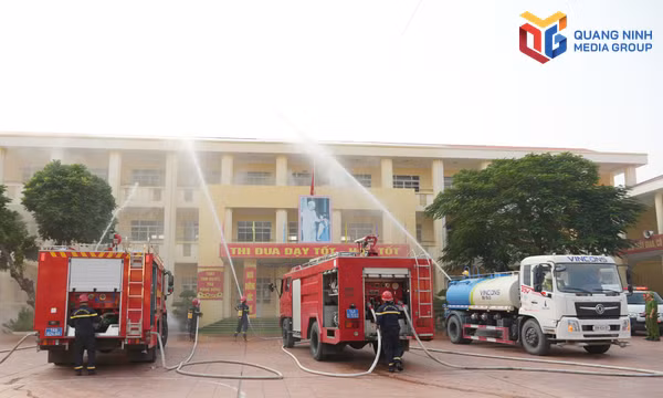 Phường Tuần Châu: Diễn tập phương án chữa cháy và cứu nạn, cứu hộ