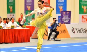 Wushu giành 2 HCV cho Việt Nam trong ngày thi đấu chính thức đầu tiên