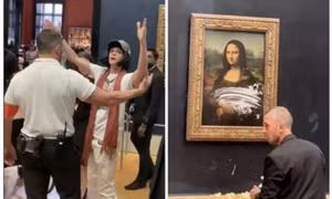 Tranh 'Mona Lisa' bị tạt kem