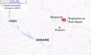 Nổ lớn ở vùng Belgorod của Liên bang Nga, giáp giới với Ukraine