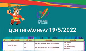 SEA Games 31: Lịch thi đấu ngày 19/5/2022