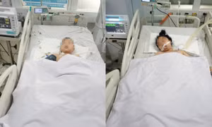 Ba mẹ con gặp tai nạn trên đường đi học, hai con nhỏ phải cưa chân