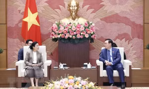 Chủ tịch Quốc hội tiếp Chánh án Tòa án Nhân dân tối cao Lào