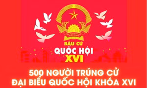 500 người trúng cử đại biểu Quốc hội khóa XVI