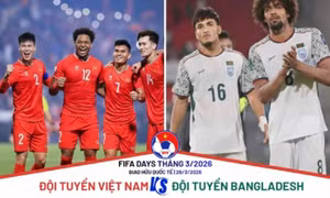 Tuyển Việt Nam đá giao hữu với Bangladesh tại sân Hàng Đẫy