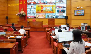 Trung tâm điều hành của Ban Chỉ đạo, Ủy ban bầu cử tỉnh: Kết nối trực tiếp với 54 điểm cầu tại các địa phương