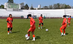 U20 nữ Việt Nam thua đội nữ TPHCM I trong trận đấu tập tại Tây Ninh