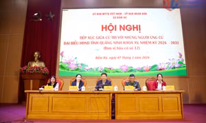 Ứng cử viên đại biểu HĐND tỉnh tại đơn vị bầu cử số 12 tiếp xúc cử tri