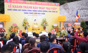 Khánh thành Bảo tháp “Đại Việt” và khởi công xây dựng Giảng đường, Khu Tăng xá chùa Trúc Lâm đảo Trần.