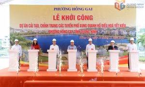 Khởi công Dự án cải tạo, chỉnh trang các tuyến phố xung quanh hồ điều hòa Yết Kiêu (phường Hồng Gai)