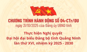 Chương trình hành động số 04-Ctr/ĐU ngày 31/10/2025 của Đảng ủy UBND tỉnh: Thực hiện Nghị quyết Đại hội đại biểu Đảng bộ tỉnh Quảng Ninh lần thứ XVI, nhiệm kỳ 2025-2030