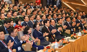 Chủ tịch nước Lương Cường dự Lễ kỷ niệm 50 năm Quốc khánh Lào và 105 năm ngày sinh Chủ tịch Kaysone Phomvihane