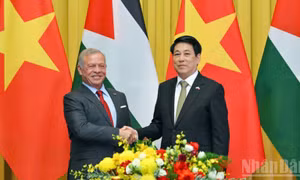 Chủ tịch nước Lương Cường hội đàm với Quốc vương Jordan Abdullah II Ibn Al-Hussein