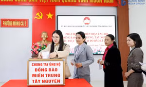 Phường Móng Cái 3 phát động ủng hộ đồng bào vùng lũ khắc phục thiệt hại