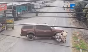 Điều tra tài xế ôtô có hành vi chống đối lực lượng Cảnh sát giao thông ở Tây Ninh