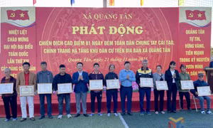 Xã Quảng Tân phát động chiến dịch cao điểm 81 ngày đêm chỉnh trang hạ tầng khu dân cư