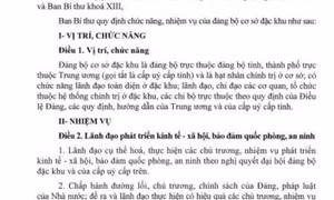 Chức năng, nhiệm vụ của đảng bộ cơ sở đặc khu
