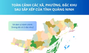Toàn cảnh các xã, phường, đặc khu sau sắp xếp của tỉnh Quảng Ninh