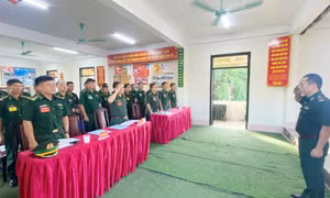 Đồn Biên phòng Hải Hòa tổ chức diễn tập chiến thuật cấp đồn biên phòng năm 2025