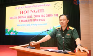 Bộ CHQS tỉnh Quảng Ninh: Sơ kết công tác Đảng, công tác Chính trị 6 tháng đầu năm 2025
