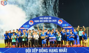 Ngược dòng ngoạn mục, Quảng Ninh xếp đồng hạng Nhất giải hạng Nhì Quốc gia 2025