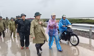 Đồng chí Bí thư Tỉnh ủy kiểm tra, chỉ đạo công tác khắc phục hậu quả bão tại khu vực Móng Cái