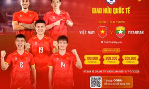 VFF mở bán vé trận giao hữu giữa đội tuyển Việt Nam và Myanmar