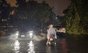 Mưa giảm, phường Móng Cái 1 khẩn trương khắc phục hậu quả bão ngay trong đêm