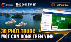 Theo dòng thời sự 28/7/2026: 30 phút trước một cơn dông trên Vịnh 