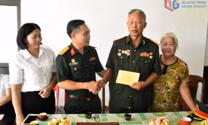 Hội CCB các cơ quan Đảng tỉnh thăm, tặng quà thương binh, gia đình liệt sĩ tại Quảng Đức, Hải Hòa
