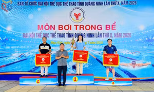 Giải bơi trong bể Đại hội TDTT tỉnh Quảng Ninh lần thứ X: Phường Mạo Khê nhất toàn đoàn 