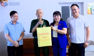 Phó Trưởng Đoàn ĐBQH tỉnh Nguyễn Thị Thu Hà thăm, tặng quà người có công 