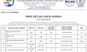 15/18 mẫu nước giếng, khe tại xã Hải Lạng không đạt quy chuẩn chất lượng nước sạch