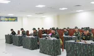 Bộ CHQS tỉnh hoàn thành diễn tập Chỉ huy - Cơ quan 1 bên, 1 cấp trên bản đồ