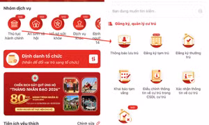 Hướng dẫn thông báo lưu trú trên VNeID khi có người ở lại nhà qua đêm