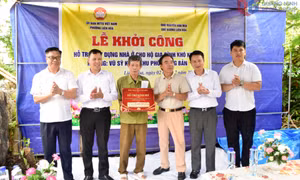 Phường Liên Hòa khởi công xây dựng nhà ở cho các hộ có hoàn cảnh khó khăn