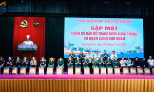Bộ CHQS tỉnh và Đảng ủy Than Quảng Ninh gặp mặt, nhận đỡ đầu 22 nữ thanh niên xung phong 