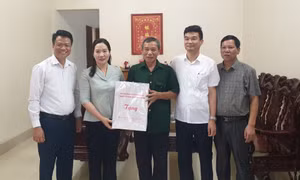 Thăm, tặng quà thương, bệnh binh tại huyện Đầm Hà