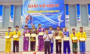 Quảng Ninh giành 4 HCV Giải vô địch Wushu trẻ Quốc gia năm 2022