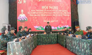Xã Hải Lạng tổ chức diễn tập chiến đấu trong khu vực phòng thủ 