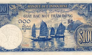 Thuyền buồm Hạ Long trên tiền giấy
