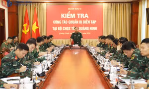 Quân khu 3 kiểm tra công tác chuẩn bị diễn tập khu vực phòng thủ tỉnh Quảng Ninh năm 2026
