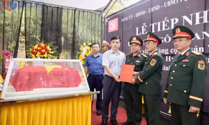 Ban Chỉ đạo 515 tỉnh Quảng Ninh bàn giao hài cốt liệt sĩ Ngô Khang Cán cho tỉnh Cao Bằng