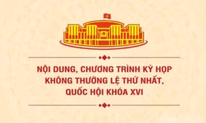 Nội dung, chương trình dự kiến Kỳ họp không thường lệ thứ nhất, Quốc hội khóa XVI