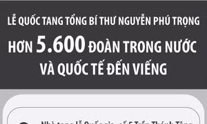 Lễ Quốc tang: Hơn 5.600 đoàn trong nước và quốc tế đến viếng