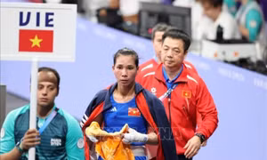Olympic 2024: Nữ võ sĩ Hà Thị Linh chiến thắng trước đối thủ người Tonga