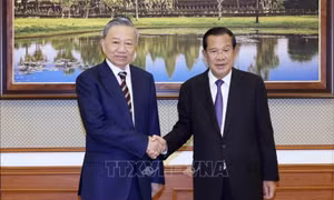 Chủ tịch nước Tô Lâm hội đàm cùng Chủ tịch Đảng CPP, Chủ tịch Thượng viện Hun Sen