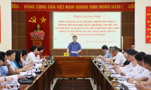 Phó Bí thư Tỉnh ủy Đặng Xuân Phương làm việc với Ban Thường vụ Huyện ủy Ba Chẽ