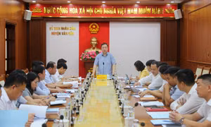Phó Bí thư Tỉnh ủy Đặng Xuân Phương làm việc với Ban Thường vụ Huyện ủy Vân Đồn